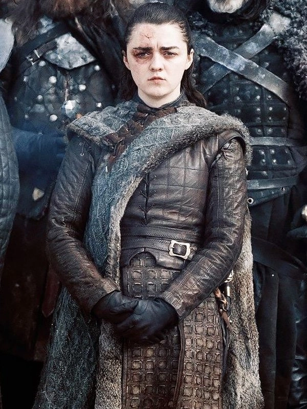 Game-Of-Thrones-Maisie-Williams-Brown-Leather-Jacket