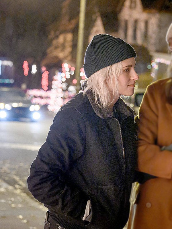 Kristen-Stewart-Happiest-Season-Abby-Black-Wool-Jacket