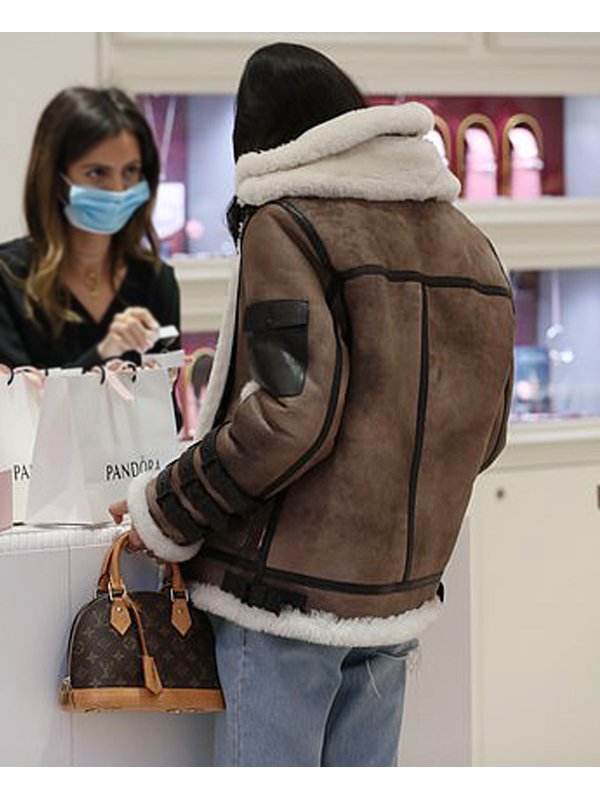London-Neelam-Gill-Shearling-Brown-Double-Collar-Leather-Jacket