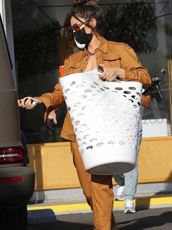 Los-Angeles-Shay-Mitchell-Brown-Cotton-Jacket