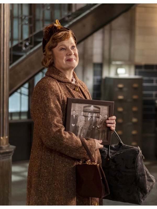 Meagan-Fay-Supernatural-S15-Mrs.-Butter-Brown-Wool-Coat