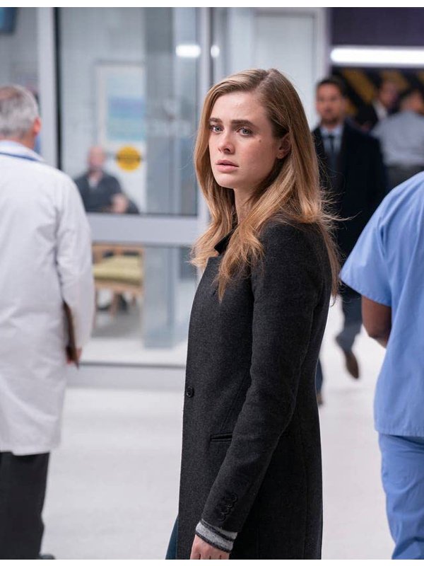 Melissa-Roxburgh-Manifest-Michaela-Stone-Grey-Wool-Coat