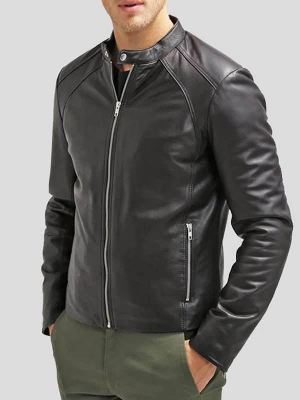 Mens-Slim-Fit-Black-Leather-Jacket