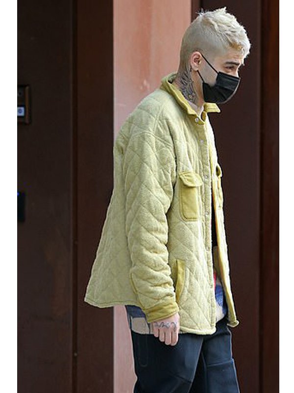New-York-City-Zayn-Malik-Quilted-Yellow-Jacket