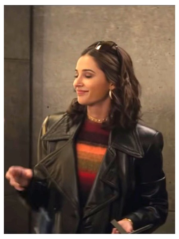 Naomi-Scott-Charlies-Angles-Elena-Houghlin-Black-Leather-Coat