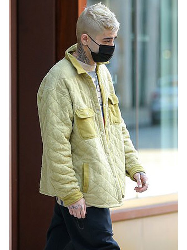 New-York-City-Zayn-Malik-Quilted-Yellow-Jacket