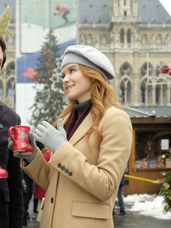 Sarah-Drew-Christmas-in-Vienna-Jess-Waters-Beige-Wool-Coat