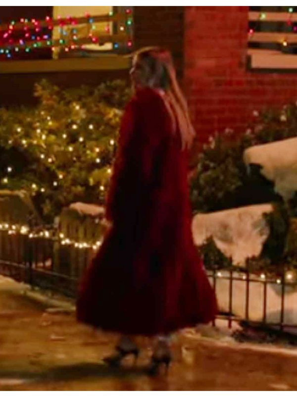 Sloane-Holidate-Emma-Roberts-Red-Long-Fur-Coat