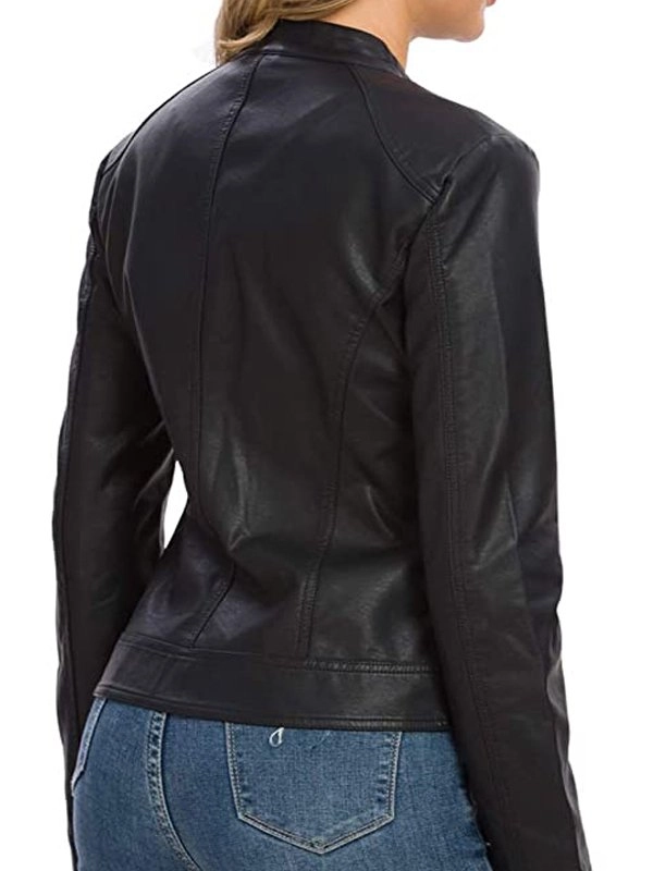 Snap-Tab-Black-leather-Jacket-Women