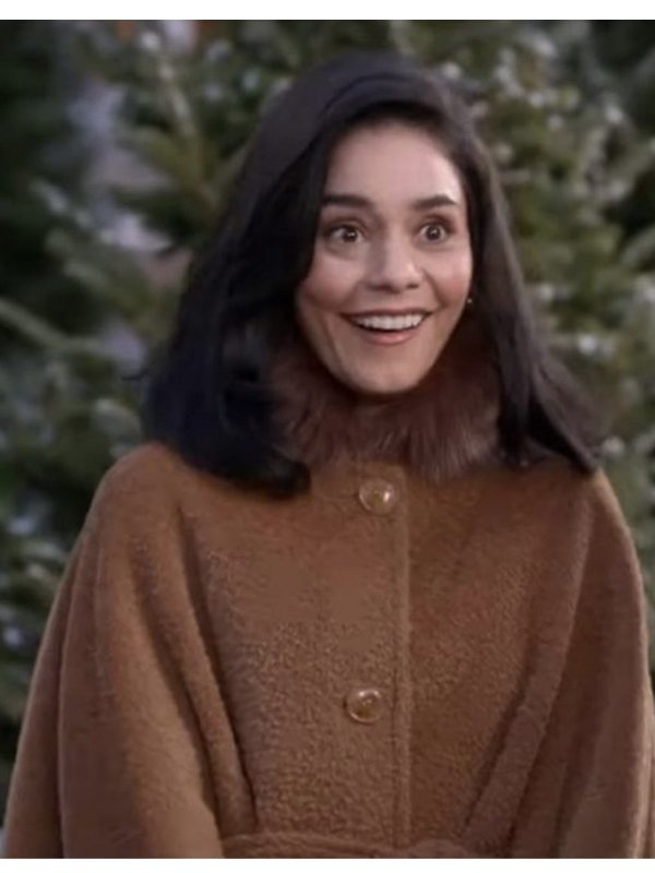 The-Knight-Before-Christmas-Vanessa-Hudgens-Brown-Cape-Coat