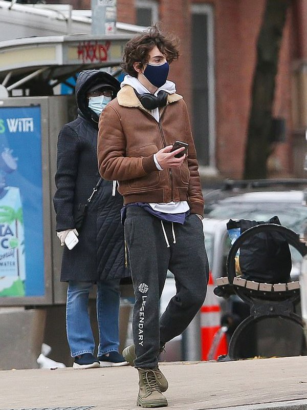 Timothee-Chalamet-New-Museum-Brown-Jacket