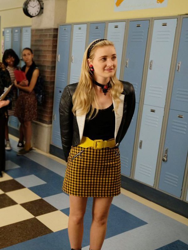 Tv-Series-Schooled-AJ-Michalka-Black-Leather-Blazer