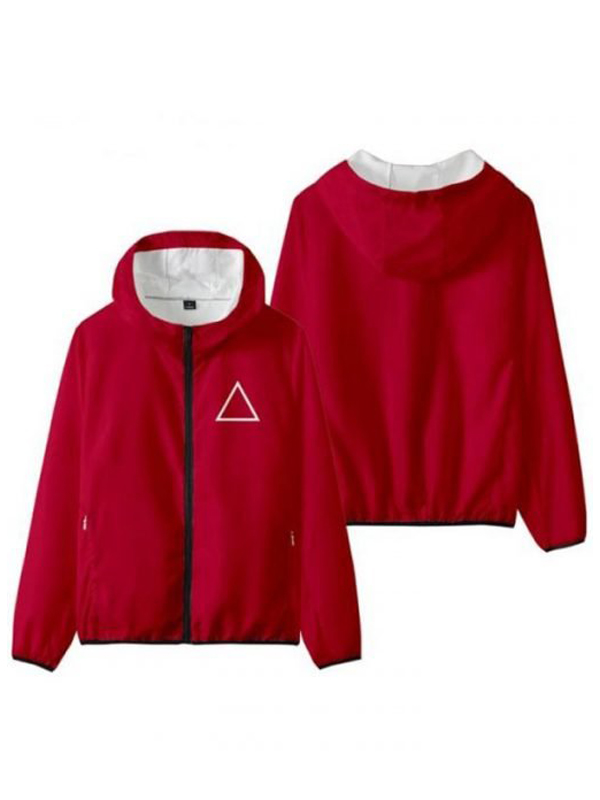 Tv-Series-Squid-Game-Guard-Pink-Zip-Up-Hoodie