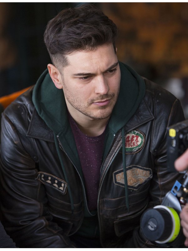Tv-Series-The-Protector-Cagatay-Ulusoy-Brown-Leather-Jacket-With-Patches