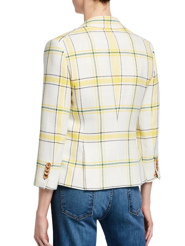Tv-Series-The-Unicorn-Delia-Cotton-Plaid-Blazer-Jacket