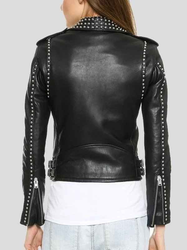 Womens-Biker-Studded-Leather-Jacket