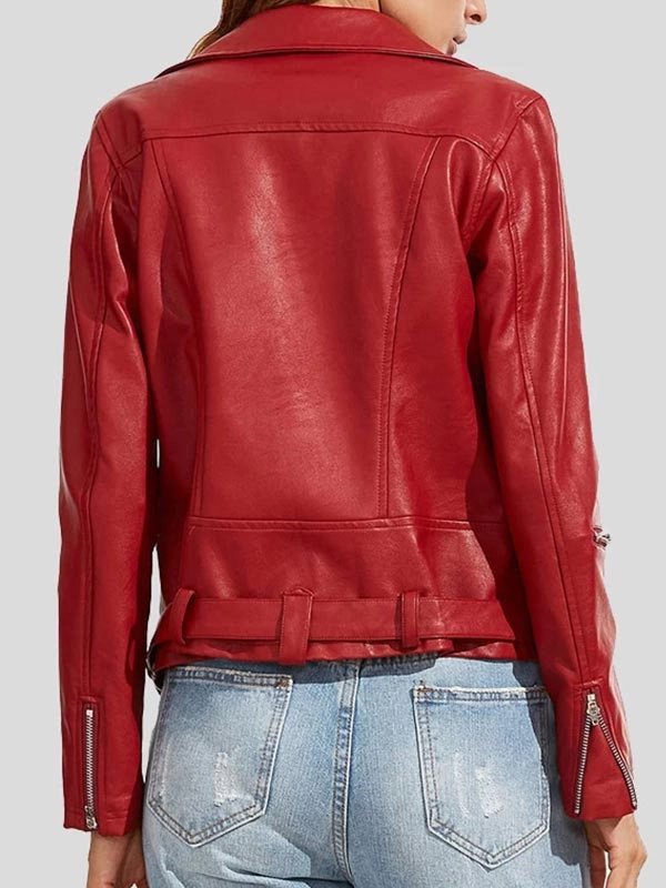 Womens-Wear-Red-Leather-Biker-Jacket