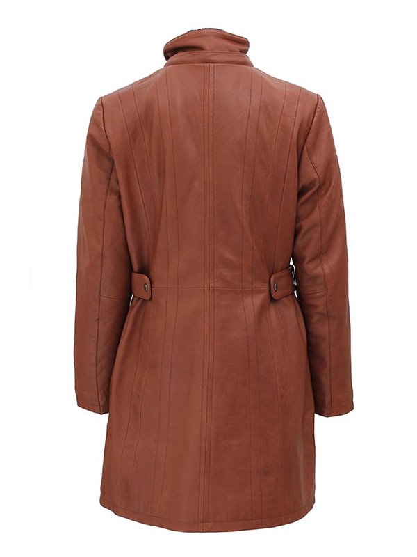 Womens-Brown-Fur-Hooded-Leather-Coat