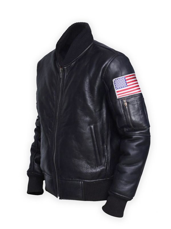 American-Flag-Black-Bomber-Jacket-For-Mens