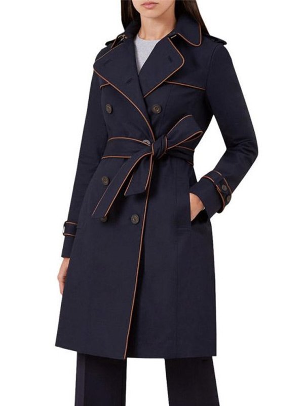 Lynn Pierce Black Lightning Blue Trench Coat