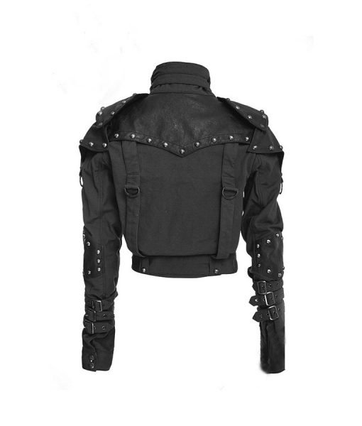 Womens-Black-Cropped-Studded-Military-Jacket