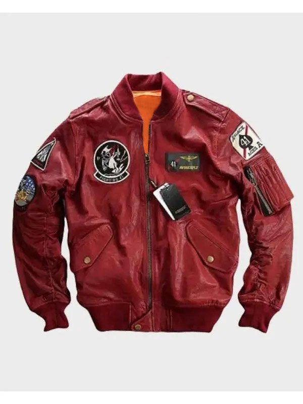 Carrier-Air-Wing-Bomber-Leather-Jacket-1