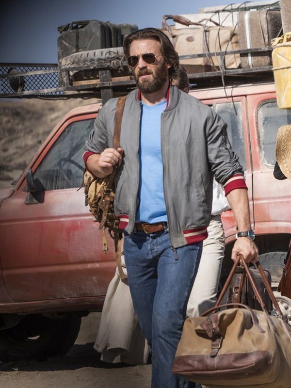 Chris-Evan-The-Red-Sea-Diving-Resort-Grey-Bomber-Jacket Chris-Evan-The-Red-Sea-Diving-Resort-Grey-Bomber-Jacket