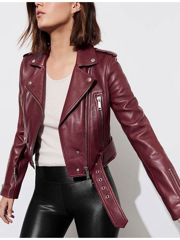 13-Reasons-Why-S04-Alisha-Boe-Maroon-Leather-Biker-Jacket