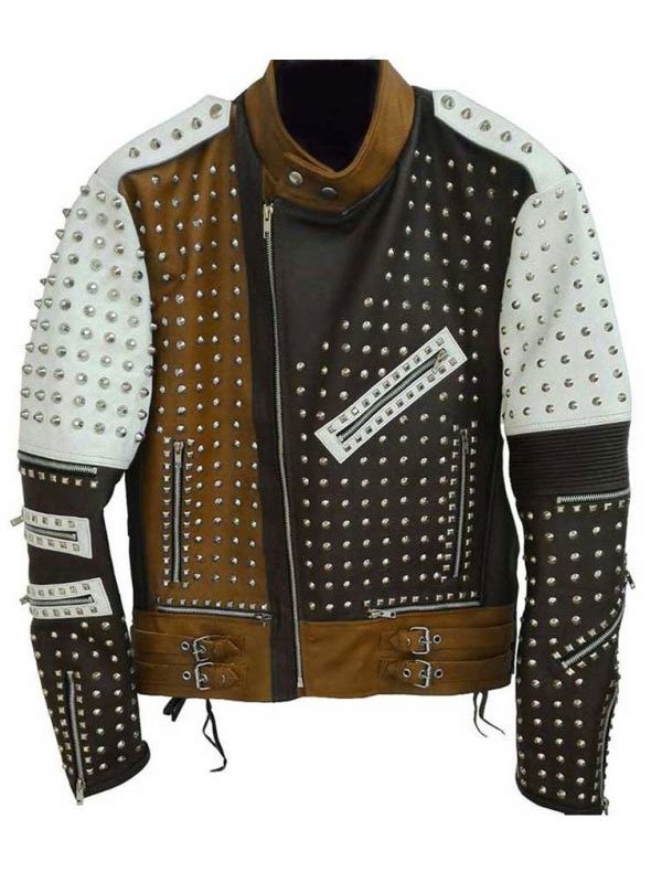 Mens-Cafe-Racer-Studded-Funky-Rider-Leather-Jacket
