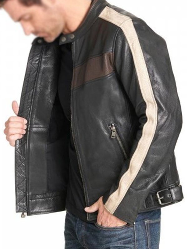 Mens-Vintage-Stripe-Biker-Leather-Jacket