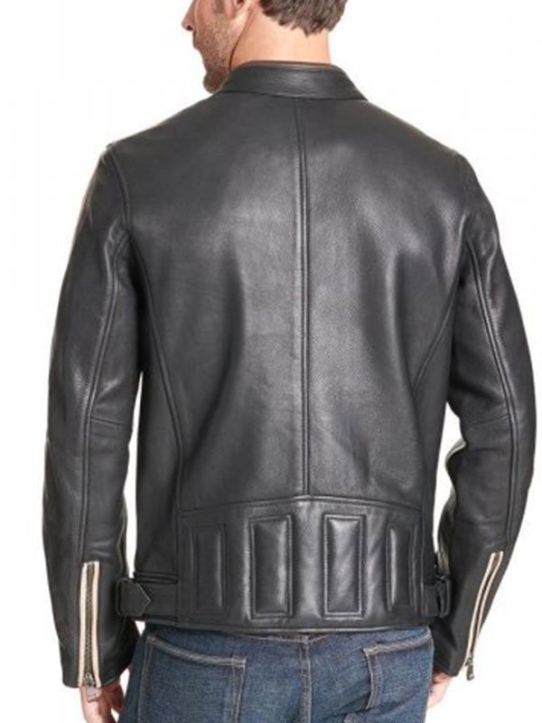 Mens-Vintage-Stripe-Buckled-Waist-Leather-Jacket