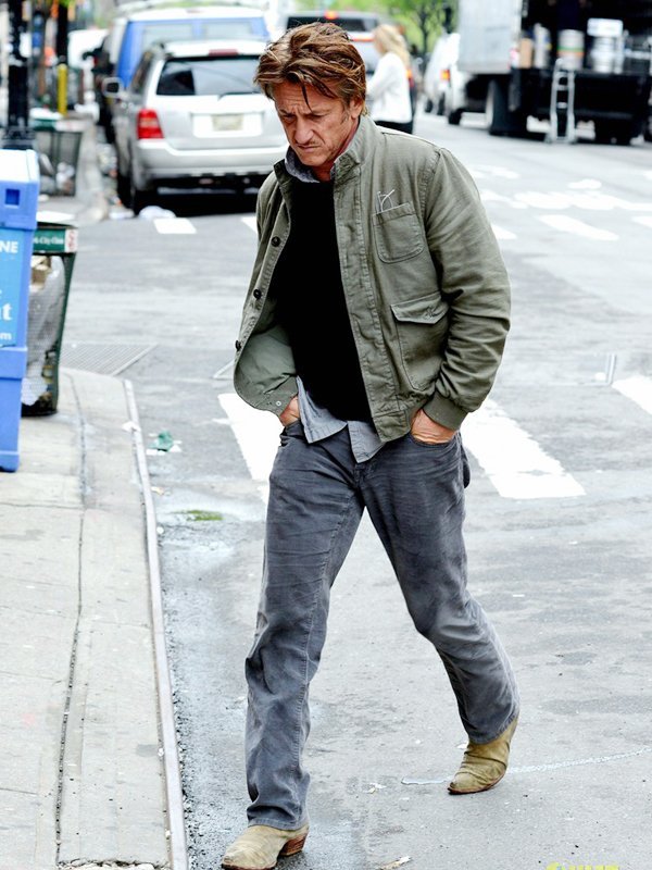 The-Gunman-Sean-Penn-Green-Cotton-Jacket
