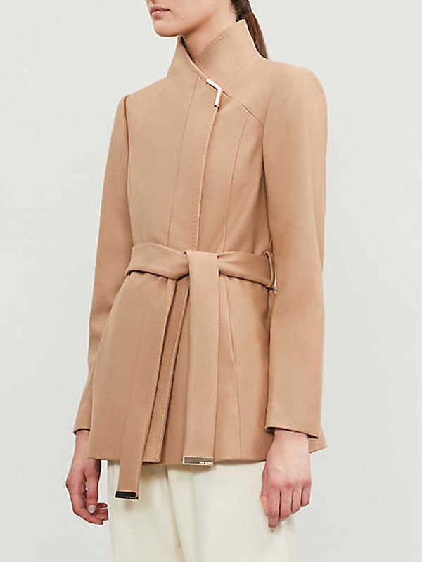 Tv-Series-Batwoman-Melissa-Benoist-Tan-Wrap-Wool-Coat