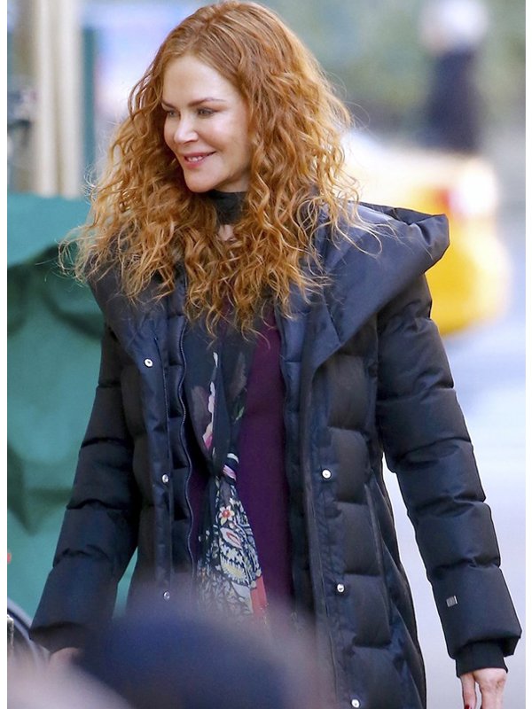 Tv-Series-The-Undoing-Grace-Sachs-Black-Hooded-Puffer-Coat