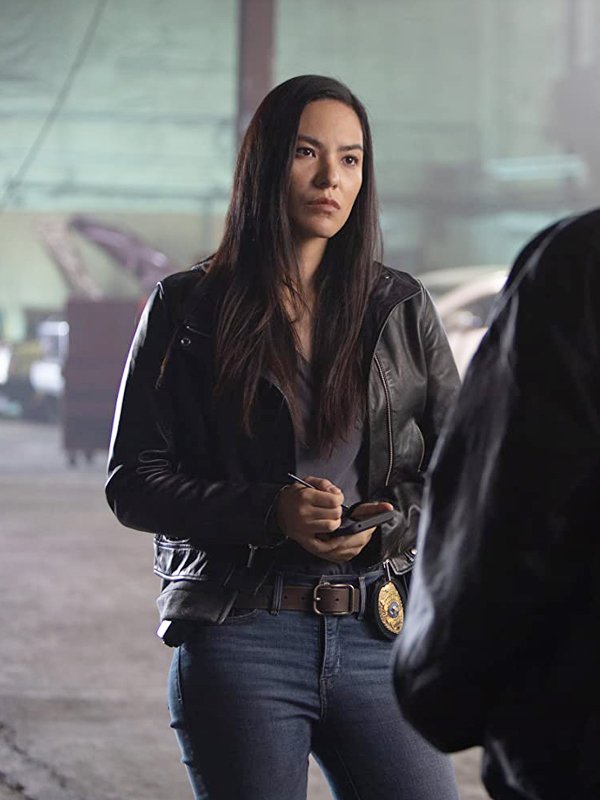 Tv-Series-Tribal-Jessica-Matten-Black-Biker-Jacket