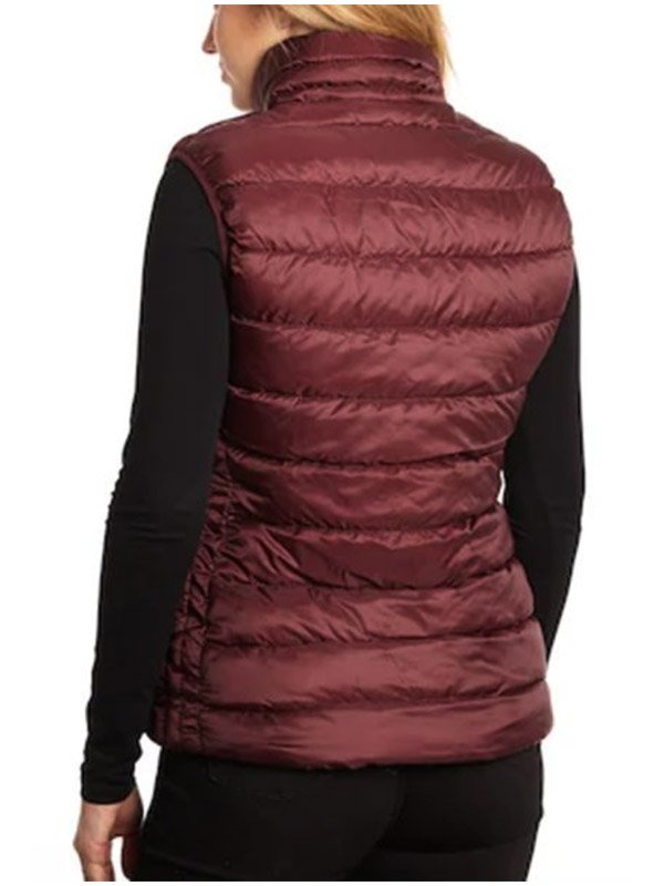Virgin-River-Alexandra-Breckenridge-Maroon-Puffer-Vest-1