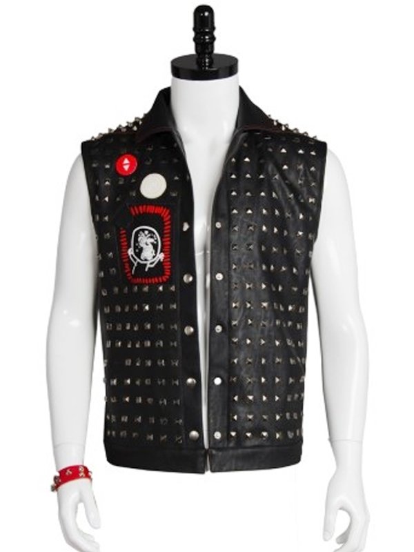 Watch-Dogs-2-Wrench-Silver-Studded-Leather-Vest-With-Patches