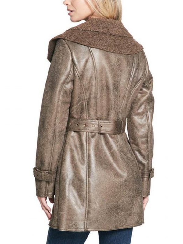 Womens-Mid-Length-Shearling-Duster-Trench-Coat