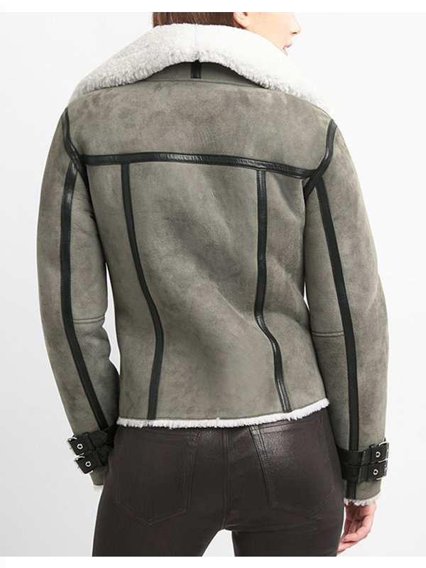 Shearling-Grey-Suede-Leather-Biker-Jacket-For-Womens