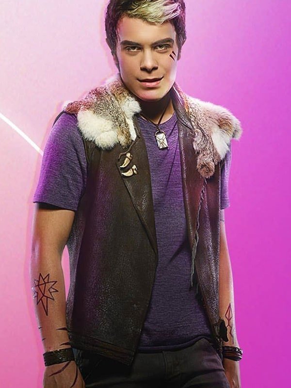 Fur-Shearling-Collar-Brown-Vest-Worn-by-Wyatt-in-Zombies-2