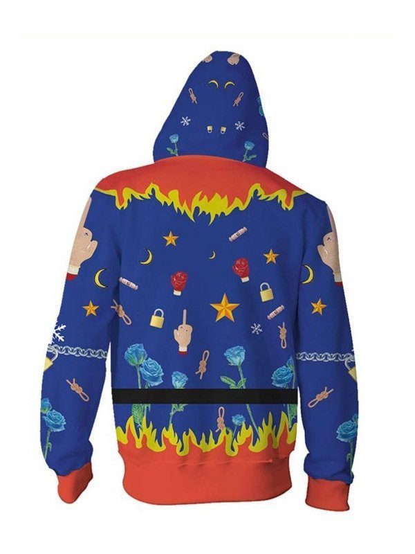 Birds-Of-Prey-Margot-Robbie-Blue-Zip-up-Hoodie