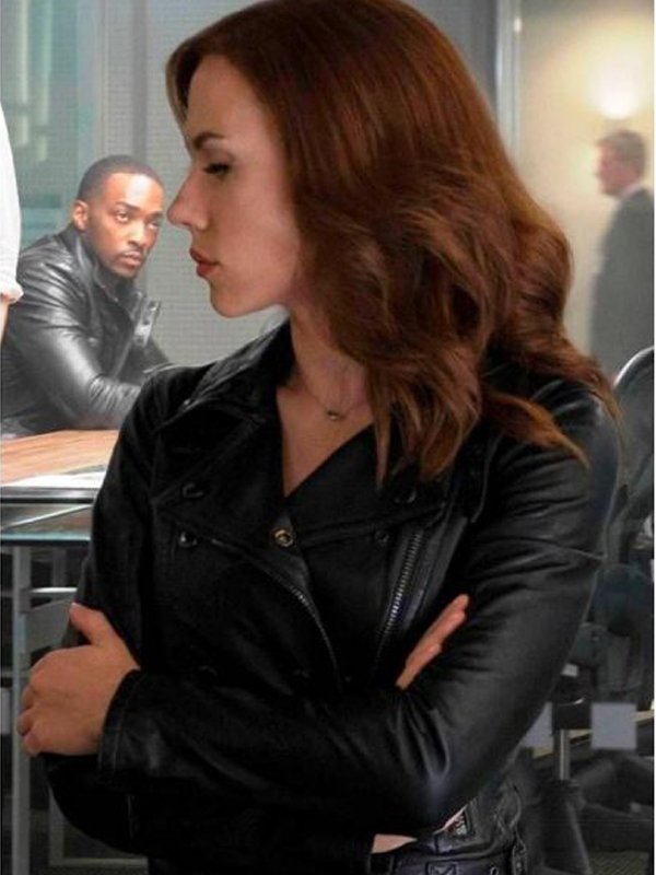 Black-Widow-Captain-America-Civil-War-Black-Biker-Jacket