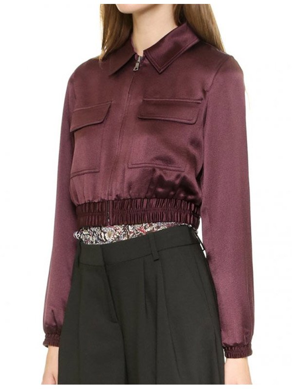 Felicity-Smoak-Arrow-Cropped-Burgundy-Jacket