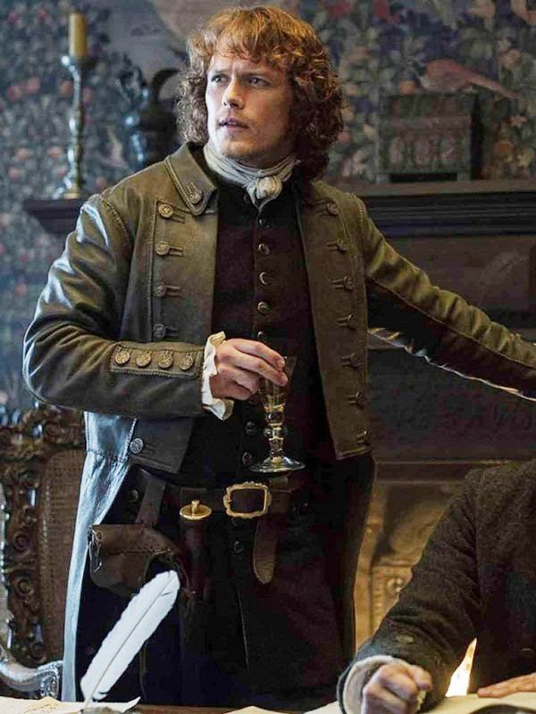 Jamie-Frasers-Outlander-Sam-Heughan-Brown-Leather-Coat Jamie-Frasers-Outlander-Sam-Heughan-Brown-Leather-Coat