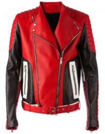 Men-Fashion-Bikers-Red-Leather-Jacket