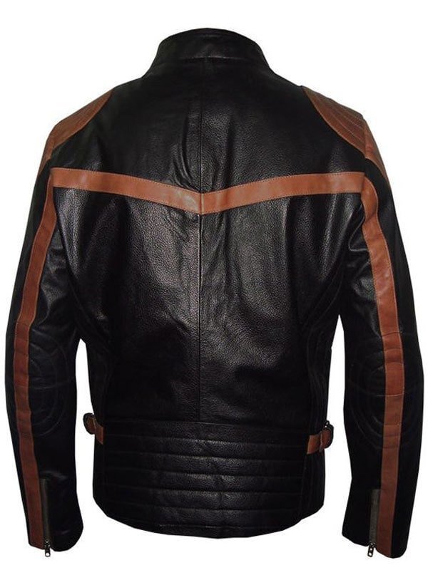 Mens-Brown-Strips-Motorbike-Leather-Jacket