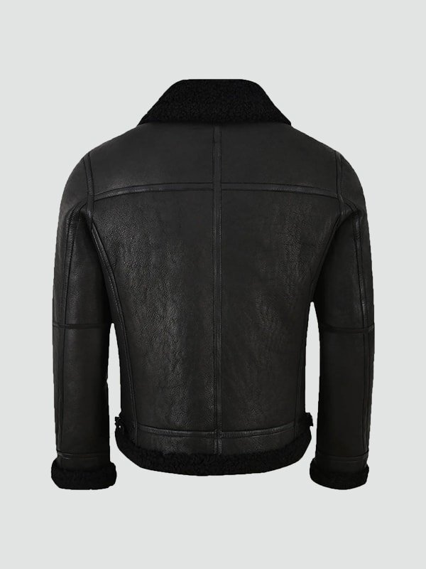 Mens-Jet-Black-Shearling-Jacket