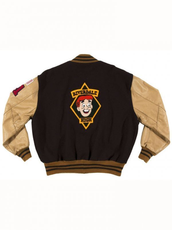 Riverdale-KJ-Apa-Brown-Baseball-Bomber-Jacket-1