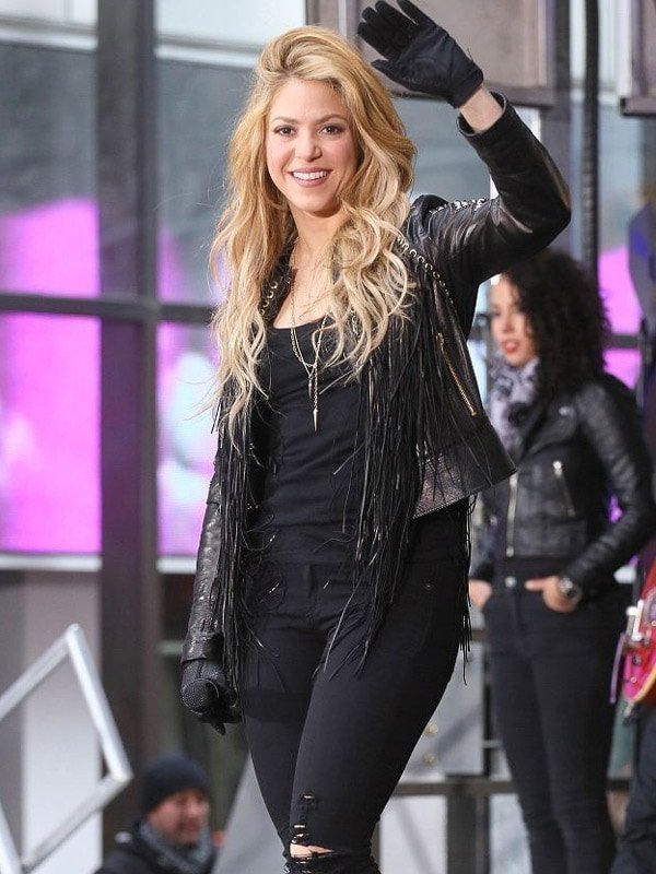 Shakira leather leggings outlet
