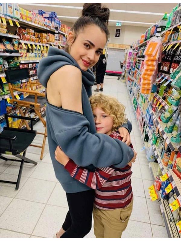 Sofia-Carson-Feel-The-Beat-Grey-Hoodie